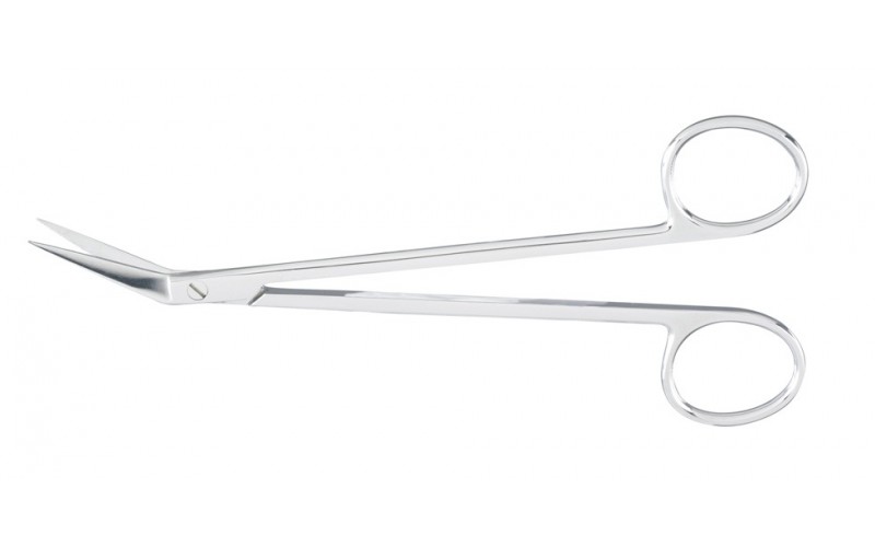 5D-255 KELLY Scissors, 6-1/4" (15.9 cm), sharp points, angular, one serrated blade