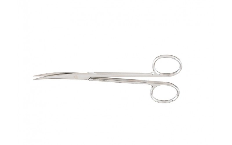 5D-326 BROPHY Operating Scissors, 5-1/2", curved, sharp/sharp, with one serrated blade.