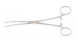 7-236  BAINBRIDGE Forceps, 7-1/4" ( 18.4 cm), curved, longitudinal serrations, cross tip serrations.