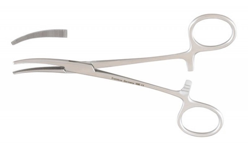 7-62 LAHEY Forceps, 5-1/2", curved.