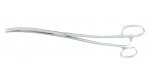 7-624  BOZEMAN Sponge Forceps, 10-1/2" double curved, one large ring