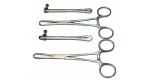 16-190-3 STONE Clamp Set, including 2 applying forceps and 2 clamps 3" (7.6 cm) with locking devices