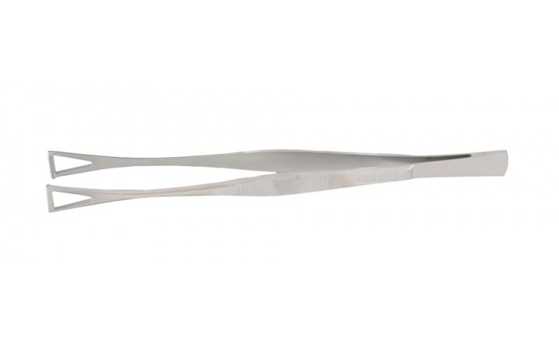 16-72 COLLIN-DUVAL Tissue Forceps, 8" (20.3 cm), with 1/2" (1.3 cm), wide jaws.