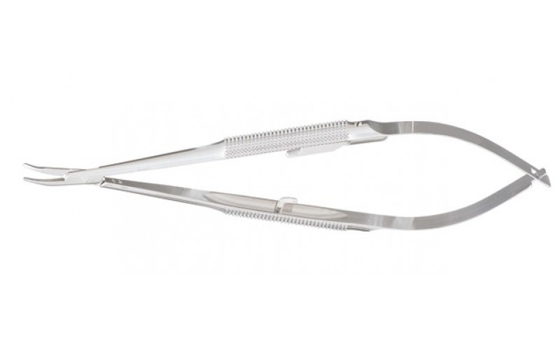 17-1020  Micro Surgery Needle Holders with round handles, 0.6 mm tips, 5-1/4"