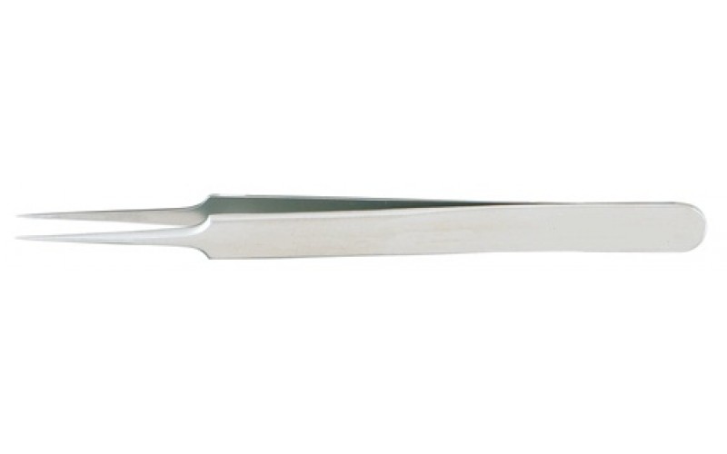 17-305X  SWISS Jeweler style Forceps, non-magnetic stainless steel, style 5, Micro-fine, 4-3/8" (11.2 cm).