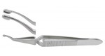 18-1050 CASTROVIEJO Capsule Forceps 4" (10.2 cm), cross action, with stop to limit opening of blades