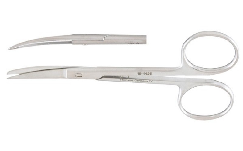 18-1428 KNAPP Iris Scissors, 4" (10.2 cm), curved, blunt/blunt points.