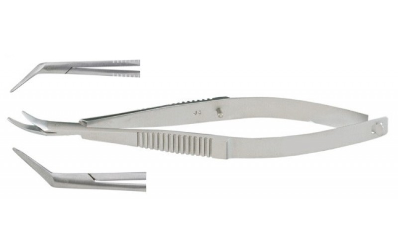 18-1562 CASTROVIEJO Corneal Section Scissors, 4-1/2" (11.4 cm), left, inner blade 1 mm longer, blunt tips