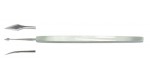 18-304 WALTER Corneal Spud, 4-5/8" (11.8 cm), curved blade 4 mm.