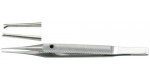 18-620  KIRBY Iris Forceps, 4" straight, 1 X 2 teeth