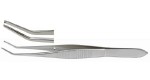 18-793  O'CONNOR Iris Tissue Forceps 3-3/4" angular jaws 0.5x9mm with 1x2 Teeth