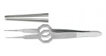 18-795  FOERSTER Eye Dressing Forceps, 3-3/4"  straight, tips 0.5 mm