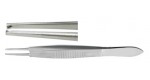 18-804 STEVENS Iris Forceps, 4" straight, 1 X 2 teeth, 1 mm 