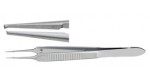 18-837 MCPHERSON Micro Corneal Suturing Forceps, 3-1/2"straight, 1 X 2 teeth, 0.2 mm,