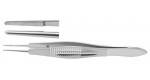 18-946 HARMS Suturing Forceps, 4-1/8" , straight, 0.6 mm ,handles, 0.6 mm.