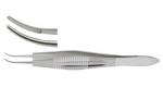 18-947 HARMS Suturing Forceps, 4-1/8" , Curved, 0.6 mm ,handles, 0.6 mm.