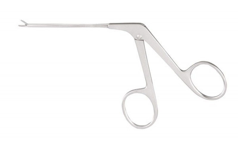 19-2138  HOUSE Strut Forceps, 2-3/4" (7 cm) shaft, smooth jaws, 0.8 mm wide.
