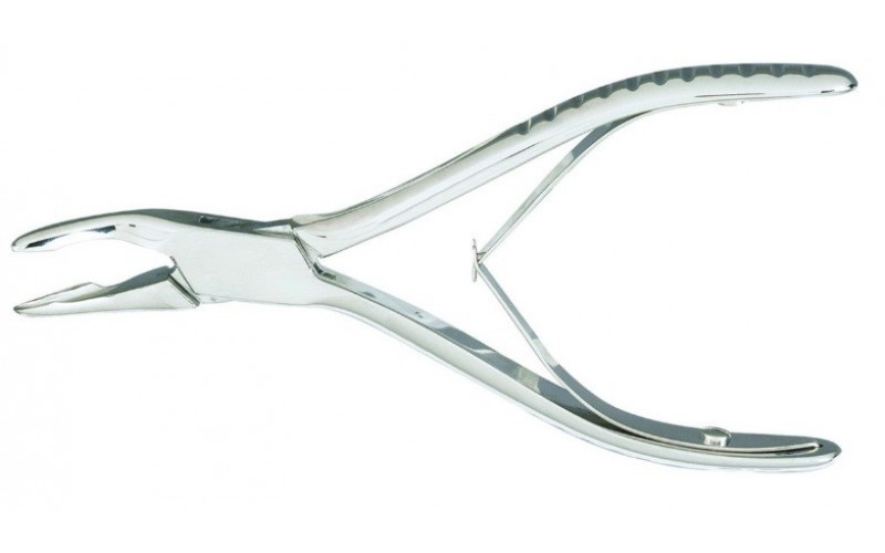 22-488 Oral Surgery Rongeur 6 1/2" (16.5cm), no. 4A pattern, slightly curved beaks.