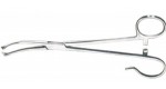 22-552  WHITE Tonsil Seizing Forceps, 9-1/2" (24.1 cm), one open ring.