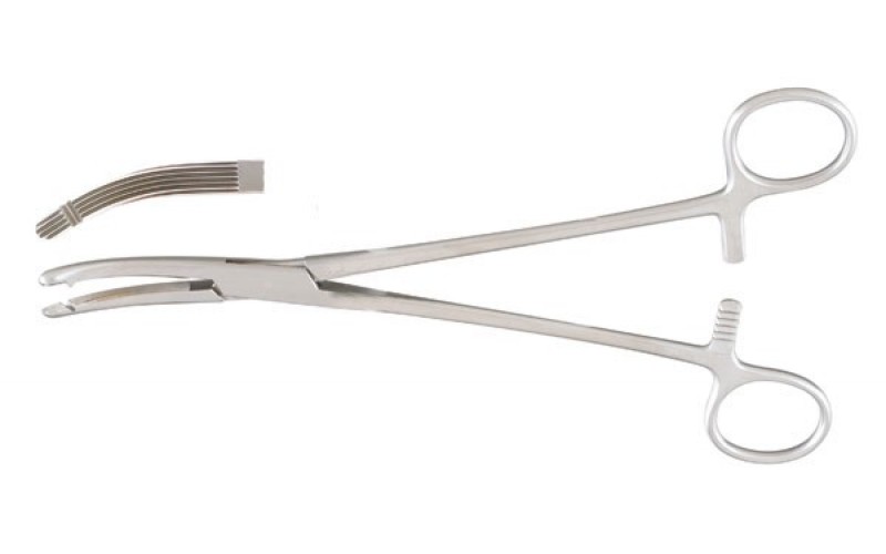 30-1718  BALLENTINE Hysterectomy Forceps, 8-1/2" single tooth, straight