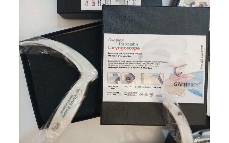 60-821-03 Satinsky Fiber-optic Laryngoscope for single use