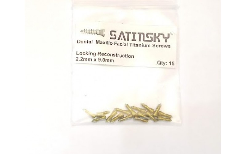 63.LCS.09  Locking Reconstruction Titanium Screw, 2.2mm x 9.0mm (Pack of 15)